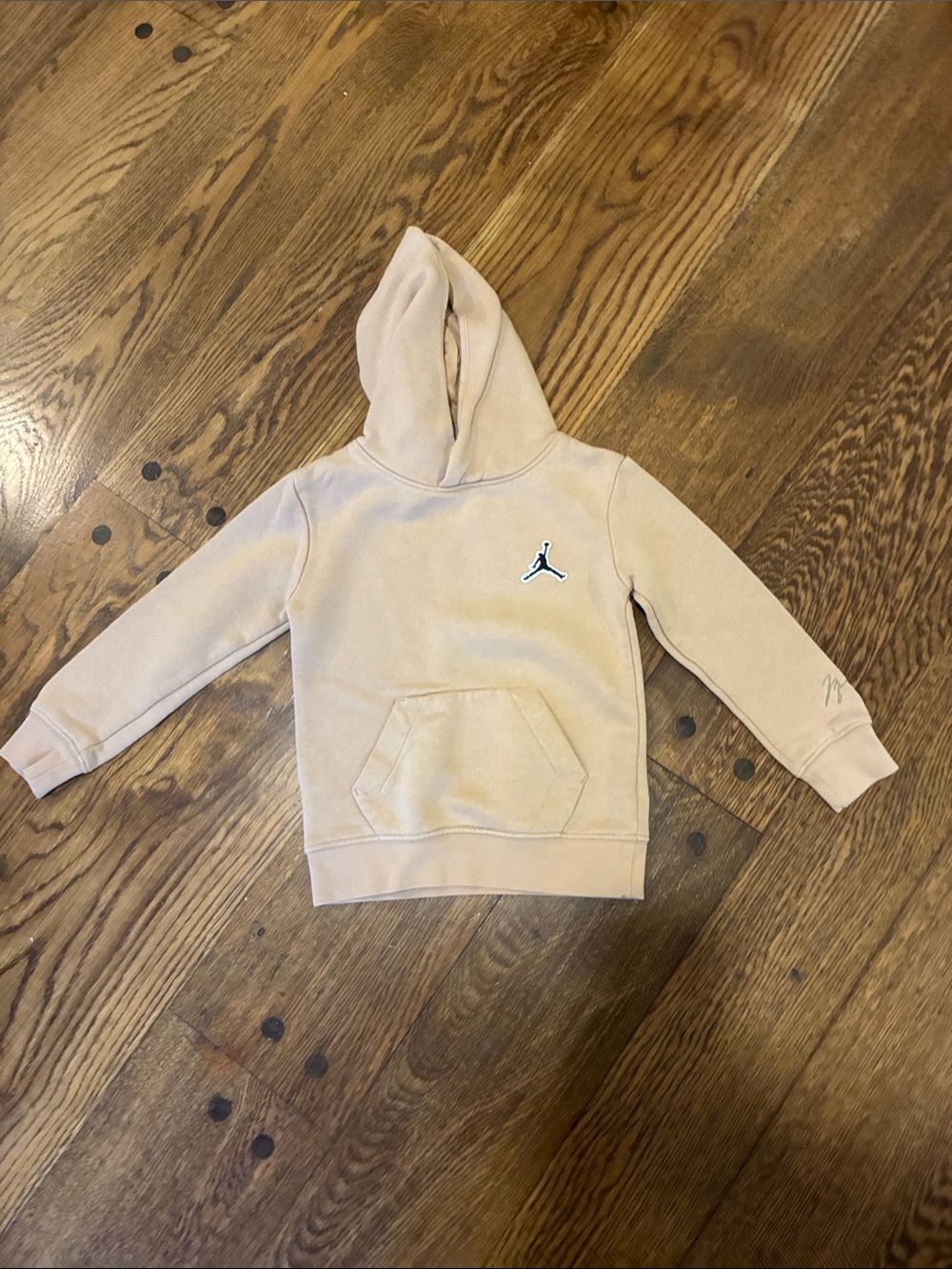 Jordan Kids Tan-Pink Hoodie with Jumpman Patch